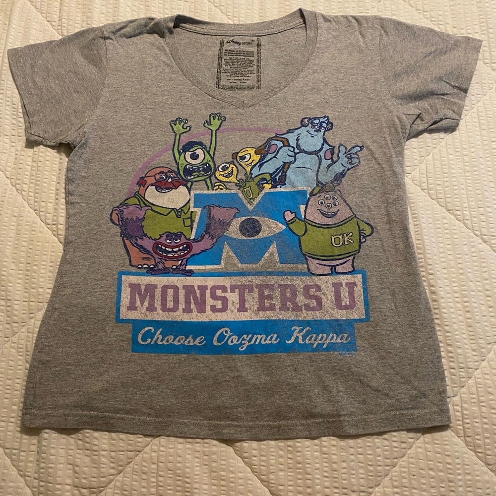Disney Store Monsters University Choose Oozma Kappa Gray Shirt Size L Large